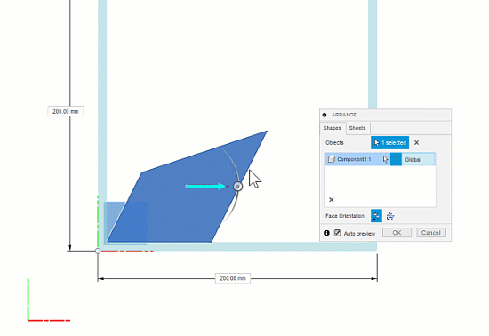 advanced arrange dialog