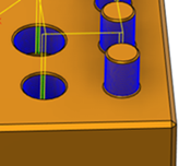 2d circular boss and holes