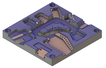 Flat areas machined with the inclined flats