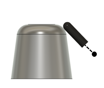 Tool tip facing away from point