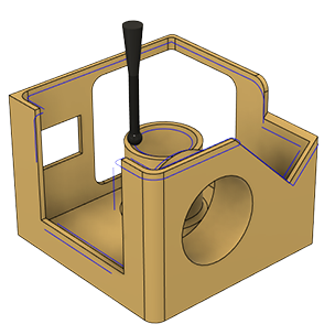 Rotary Contour toolpath on an extruder screw
