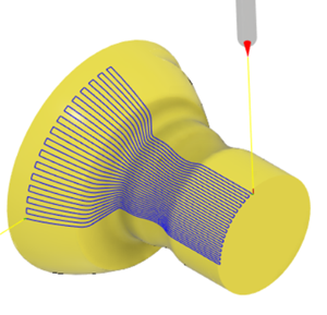 line style toolpath covers entire model