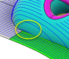 Large gaps between stepovers when using a parallel toolpath