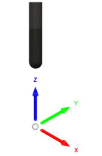 conical region around tool axis