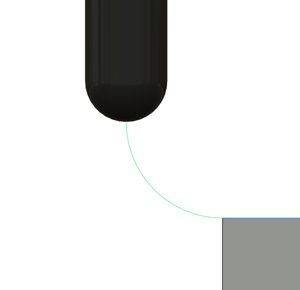 Vertical lead-in move on shallow surface
