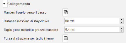 2d profile dialog linking tab - keep nozzle down