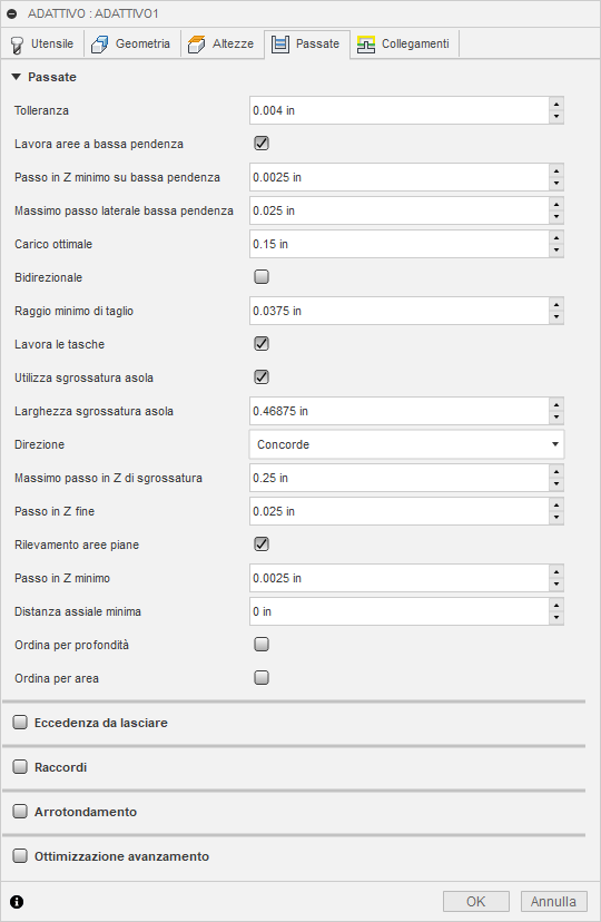 3d adaptive clearing dialog passes tab