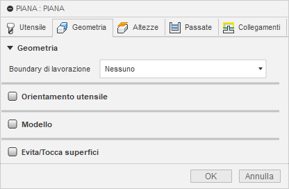 3d flat clearing dialog geometry tab