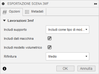 3mf export configuration dialog