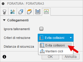 retraction policy to avoid collisions