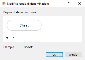 Edit naming rule dialog