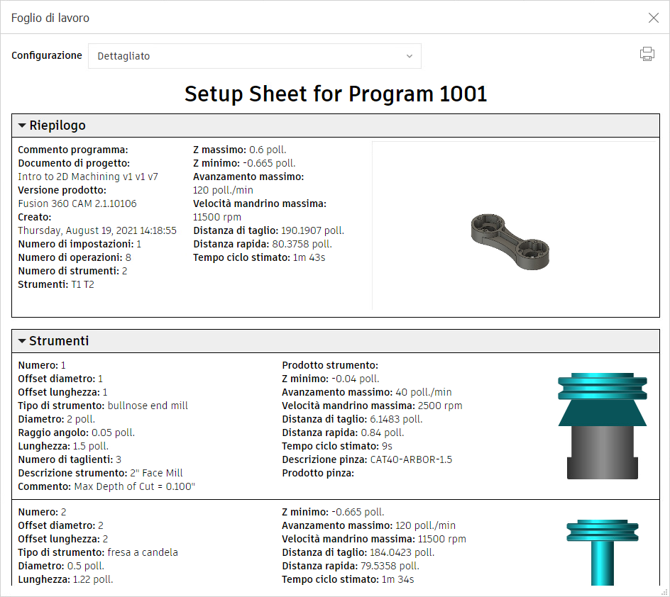 nc program setup sheet