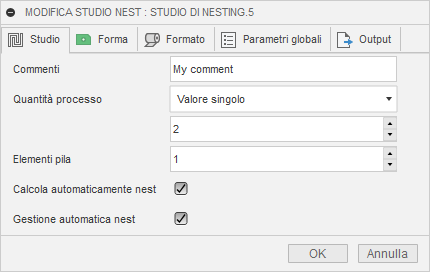 edit nest dialog