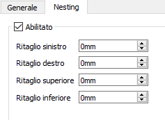 Packaging nesting parameters