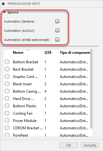nest preparation dialog