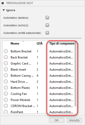 nest preparation dialog