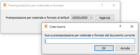 Create New dialog