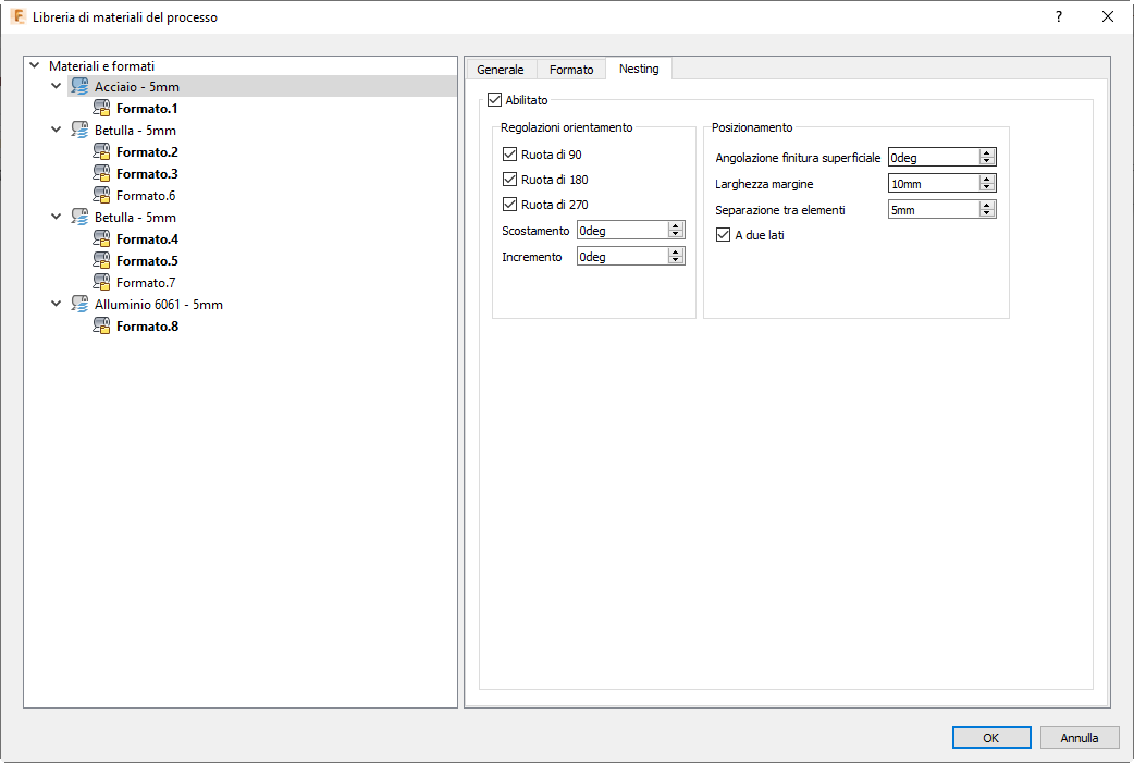 process material library dialog
