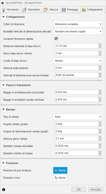 2d adaptive clearing dialog linking tab