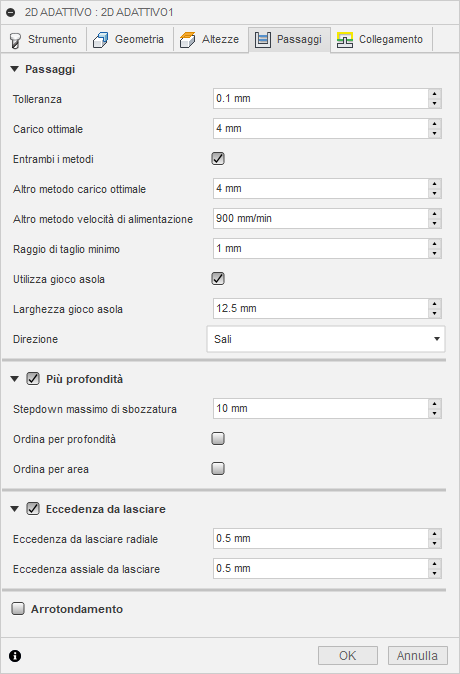 2d adaptive clearing dialog passes tab