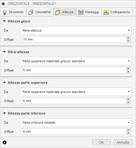 3d horizontal clearing dialog heights tab