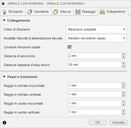 3d morph spiral dialog linking tab