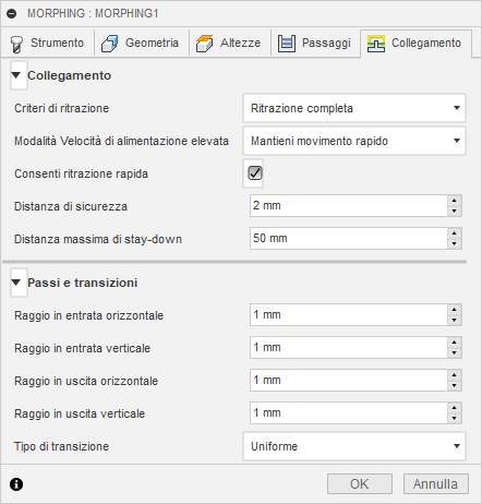 3d morph dialog linking tab