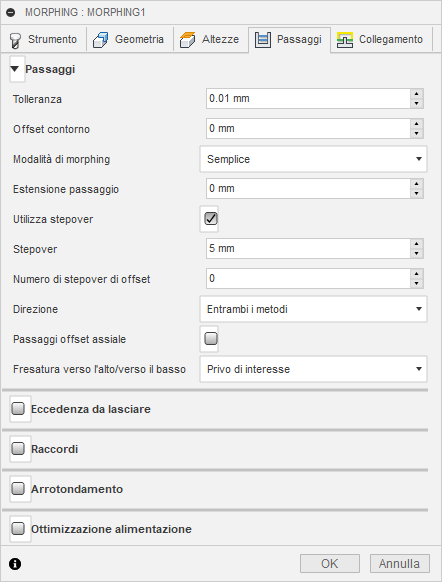 3d morph dialog passes tab