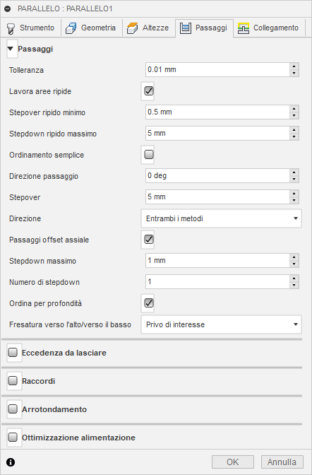 3d parallel finishing dialog passes tab