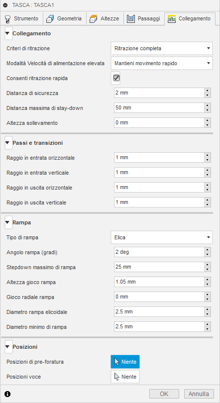 3d pocket clearing dialog linking tab