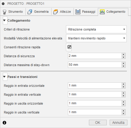 3d projection dialog linking tab