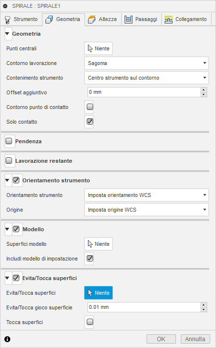 3d spiral finishing dialog geometry tab