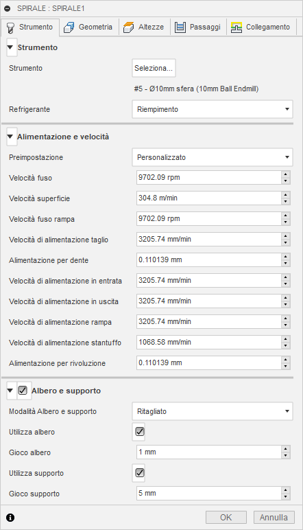 3d spiral finishing dialog tool tab