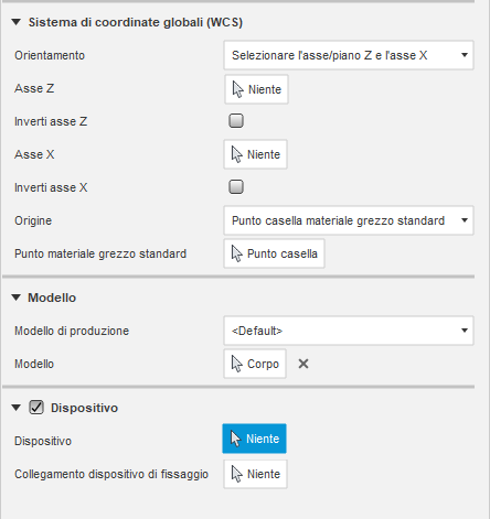 setup dialog - wcs group