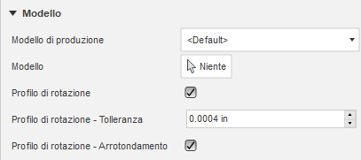 setup dialog - model group