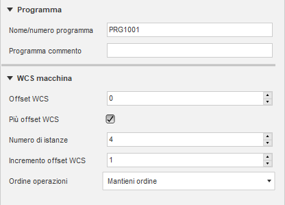 setup dialog - program group - multiple work offsets