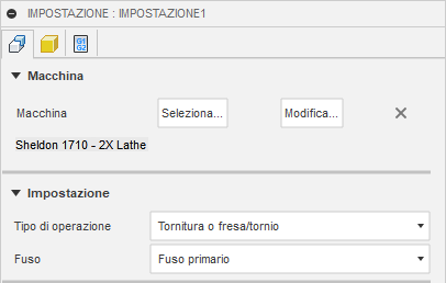 Setup Turning Machine