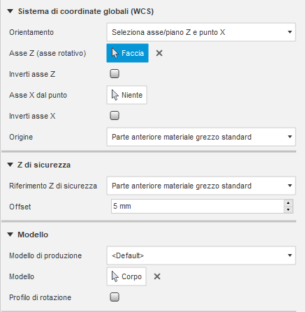 setup dialog - wcs group