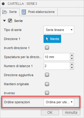 operation order in the Folder Pattern dialog