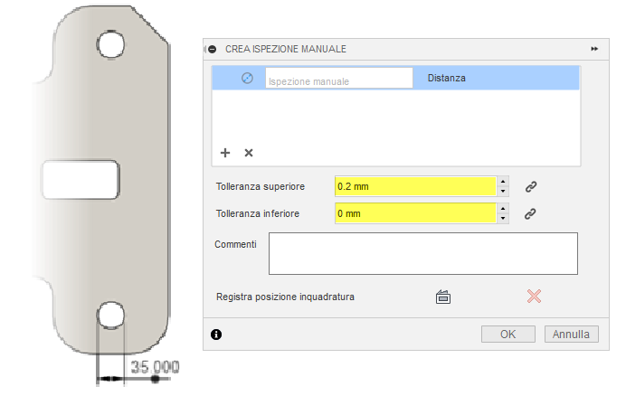 tolerances automatically entered