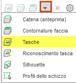 geometry selections drop-down list