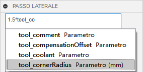 stepover expression - list of parameter names