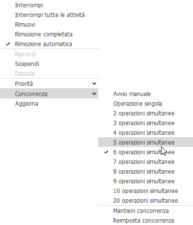 number of simultaneous tasks