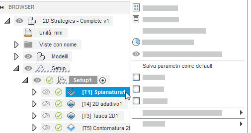 context menu