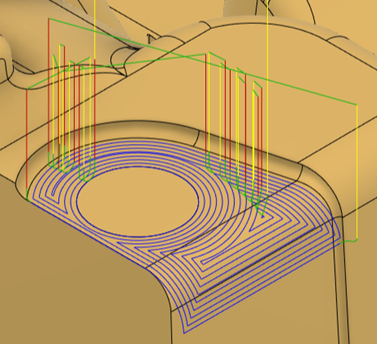 Geodesic toolpath example