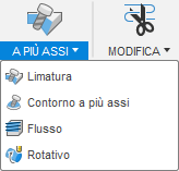 milling tab - multi-axis menu