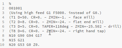 NC code