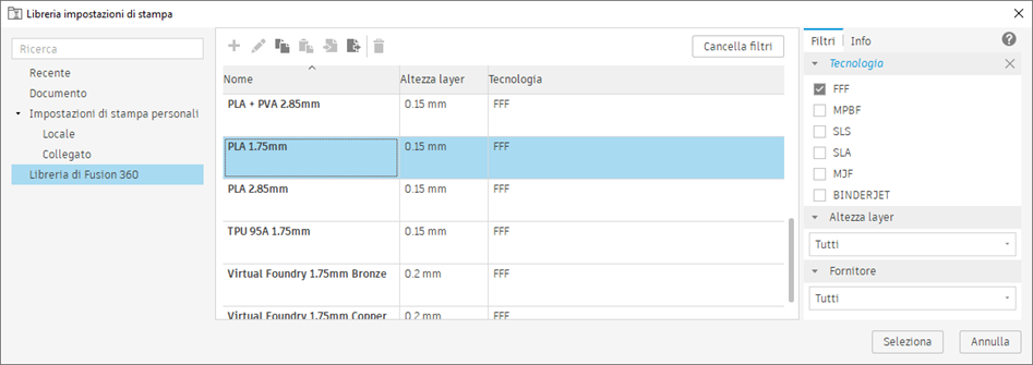 print settings library