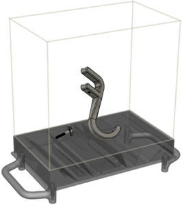 desk hook and bolt oriented on build platform