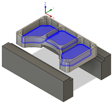 Select the three Pockets of the part